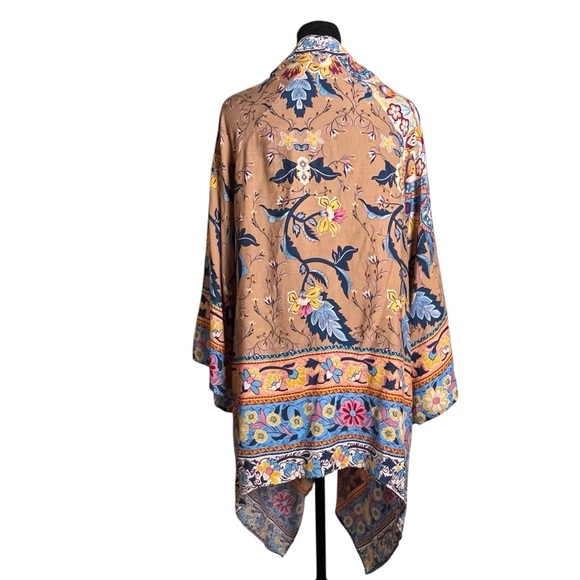 Umgee Boho Floral Kimono with Multicolor Design Layering Piece L/XL - Picture 5 of 11